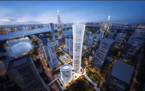 大家财险深圳总部大厦大堂实景图