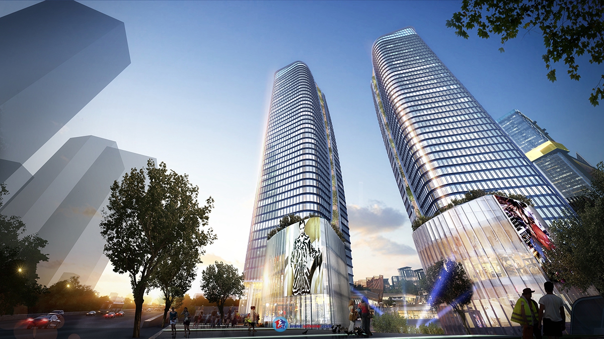 深铁前海时代总部中心建筑外观图