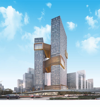 腾讯滨海大厦大堂实景图