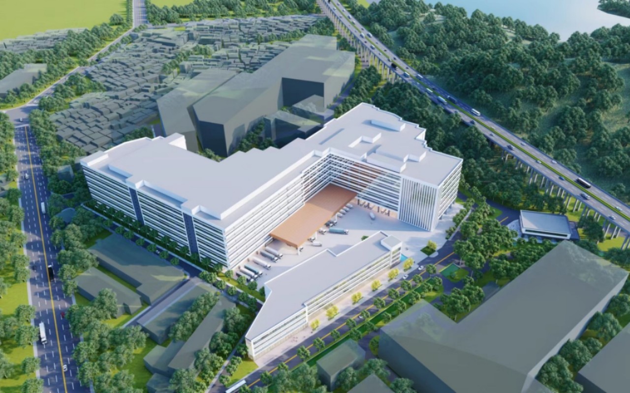 湾区数字仓物流园建筑外观图