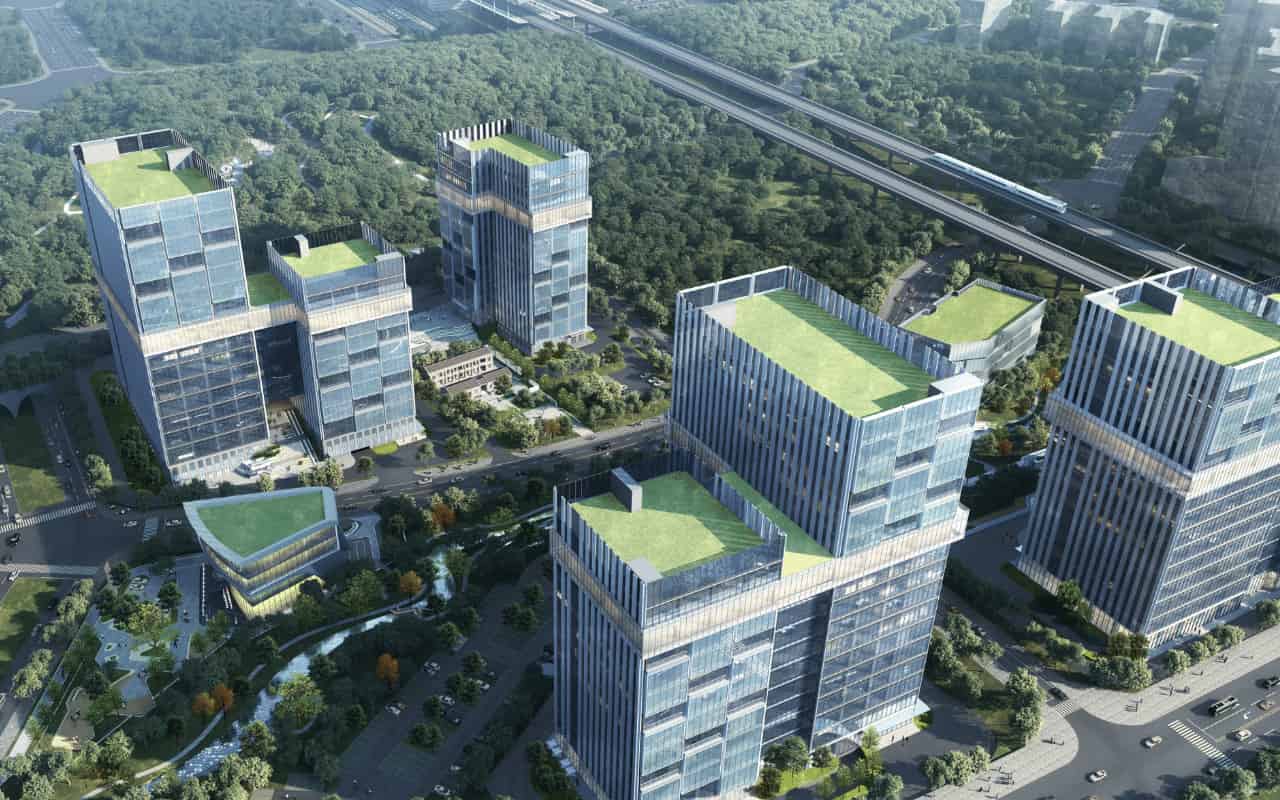 银星银智生命健康科技园建筑外观图