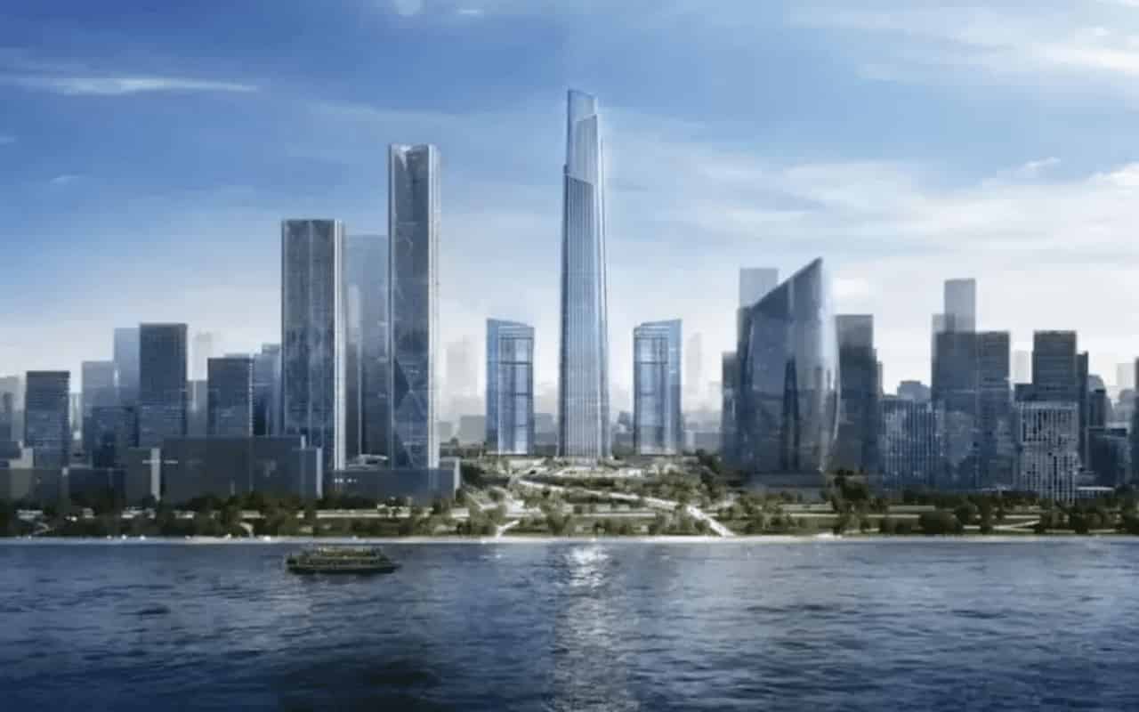 前海周大福金融大厦建筑外观图